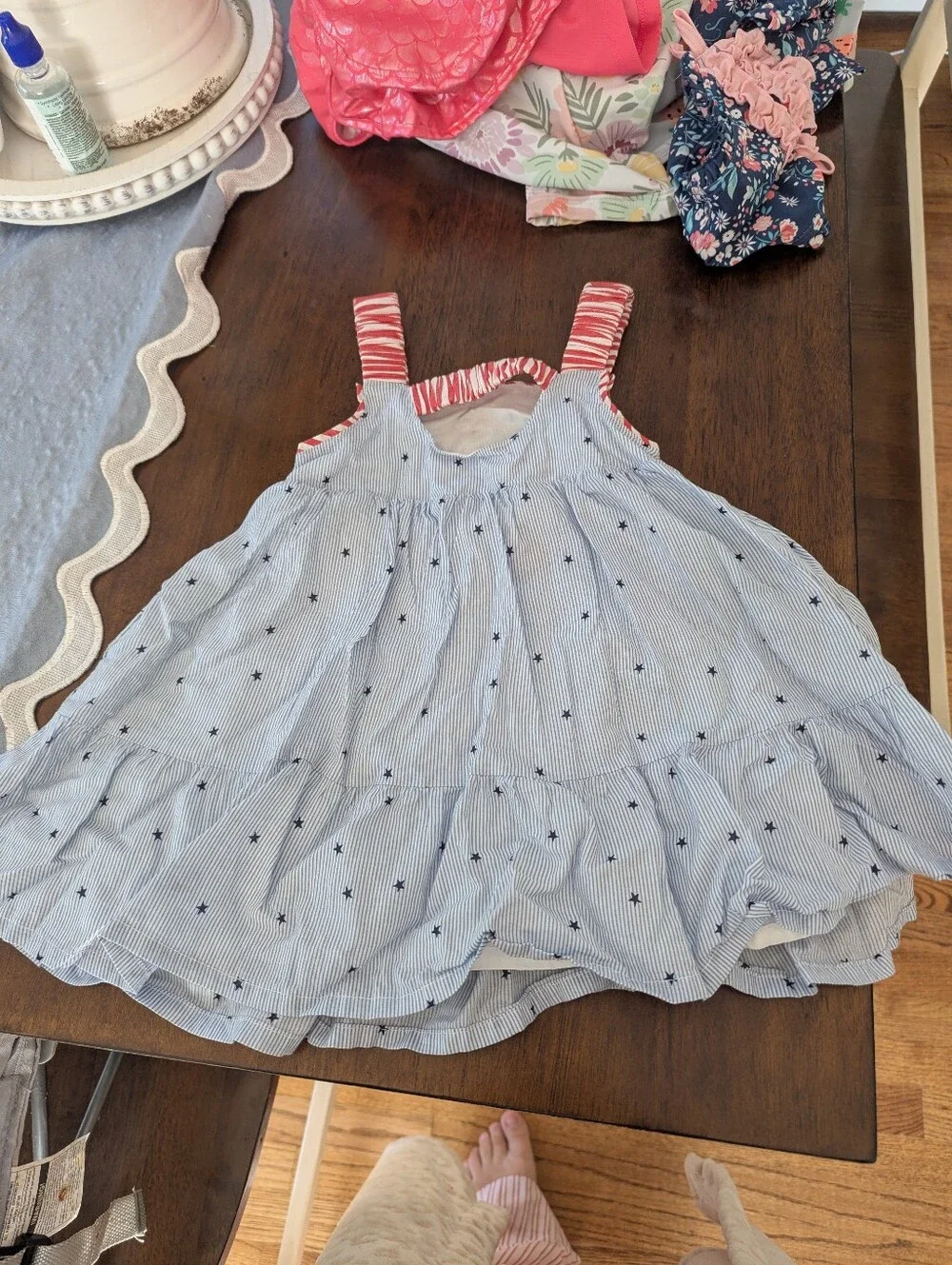 Striped Ruffle Dress - Picture 6 of 6